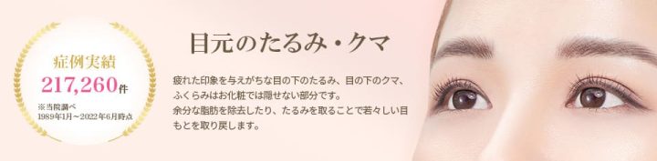 品川美容外科　目の下のクマ取り