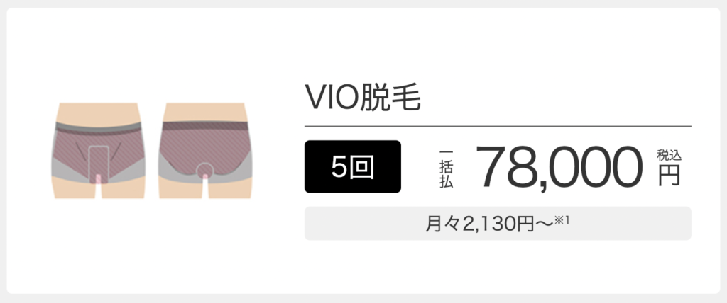 メンズエミナル 名古屋院 VIO脱毛