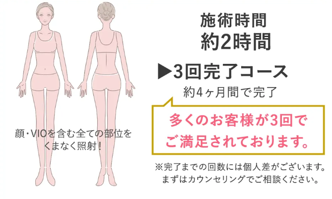 ウィルビークリニック パーフェクト全身脱毛
