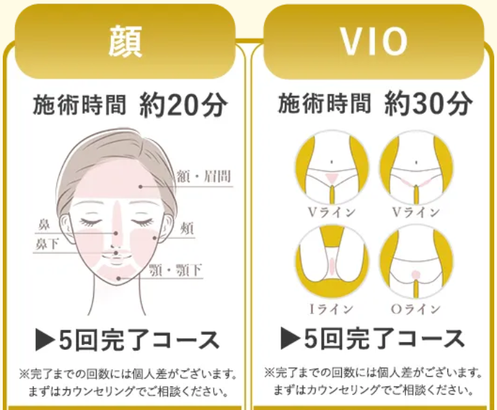 ウィルビークリニック 部分脱毛