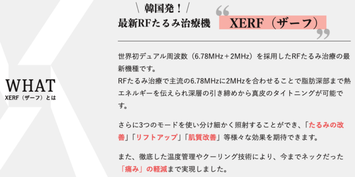XERF(ザーフ)の特徴