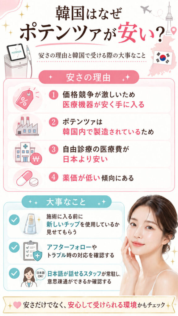 ポテンツァ　韓国とどっちが安い