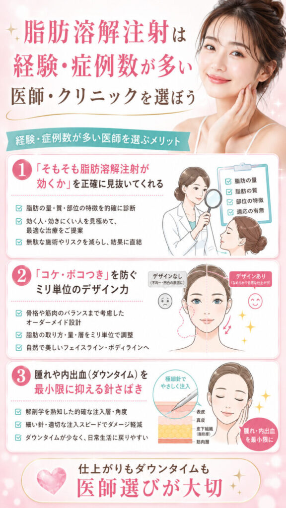 脂肪溶解注射　上手い先生を選ぶメリット