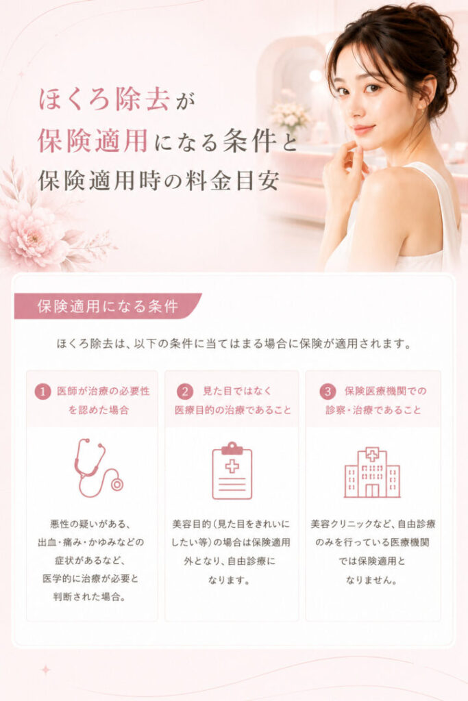 ほくろ除去保険適用