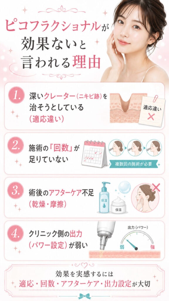 ピコフラクショナル 効果ない理由